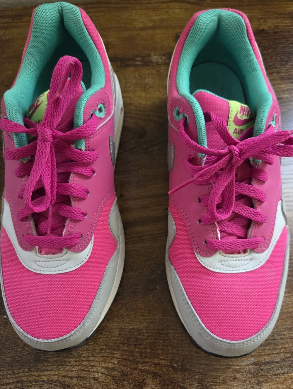 Nike Air Max Youth Pink and Teal Sneakers